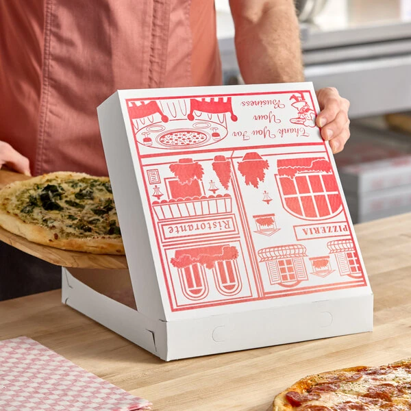 Choice 12" x 12" x 2" Clay Coated Customizable Pizza Box - 100/Bundle