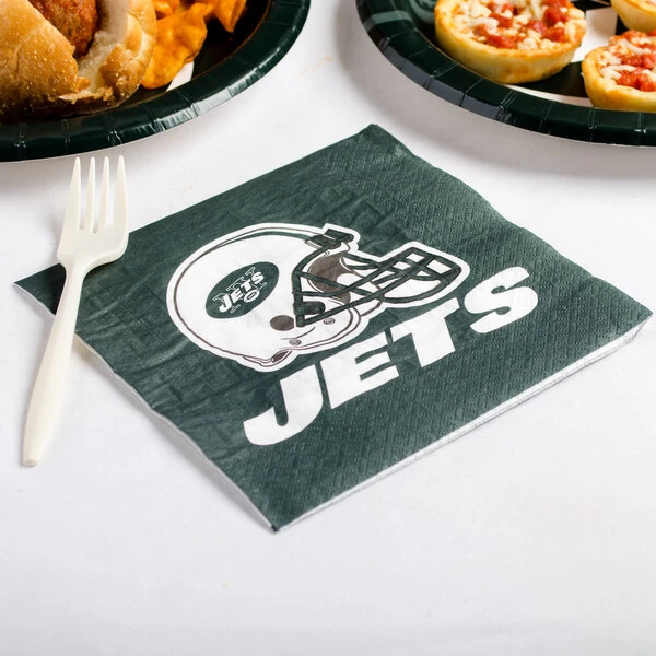 Creative Converting New York Jets 2-Ply Luncheon Napkin - 192/Case