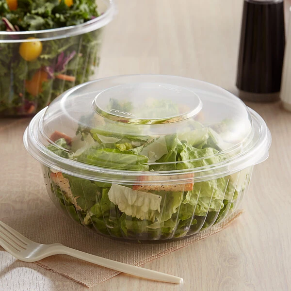 Dart C32BCD PresentaBowls 32 oz. Clear OPS Plastic Bowl with Dome Lid - 126/Case