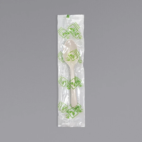 Fineline Conserveware Individually Wrapped White PSM Spoon - 750/Case