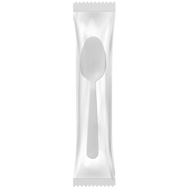 Fineline ReForm Individually Wrapped White Plastic Spoon - 1,000/Case