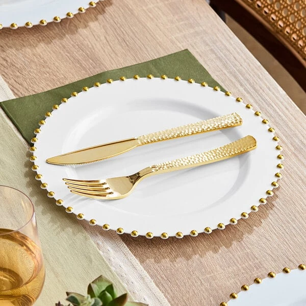 Gold Plastic Disposable Plates