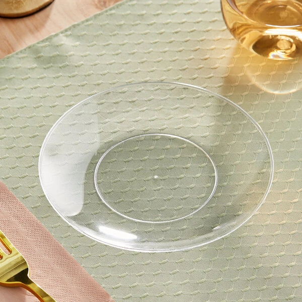 Visions Coupe 6" Clear Round Plastic Plate - 150/Case