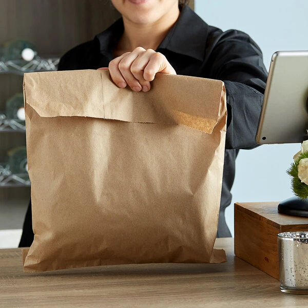 Duro 12" x 15" Brown Merchandise Bag - 1,000/Bundle