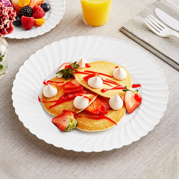 WNA Comet CW10144W Classicware 10 1/4" White Plastic Plate - 144/Case