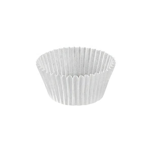 Novacart White Fluted Baking Cup 1 1/2" x 1" - 30,000/Case