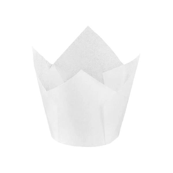 Novacart White Tulip Baking Cup 2" x 2 3/4" - 2,000/Case