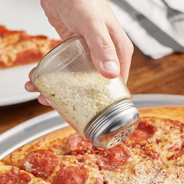 American Metalcraft 3308 8 oz. Glass Cheese Shaker