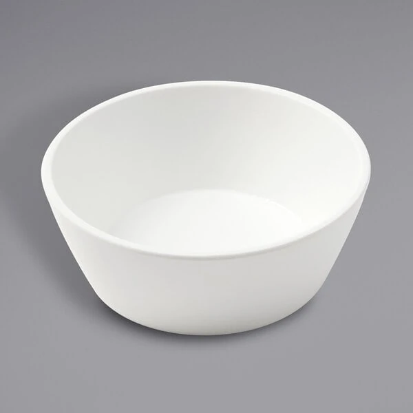 American Metalcraft GGRW6 Grab & Go 18 oz. White Round Melamine Bowl