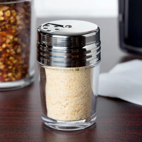 American Metalcraft GLADT2 2 oz. Clear Glass Contemporary Shaker with Adjustable Stainless Steel Dial Top