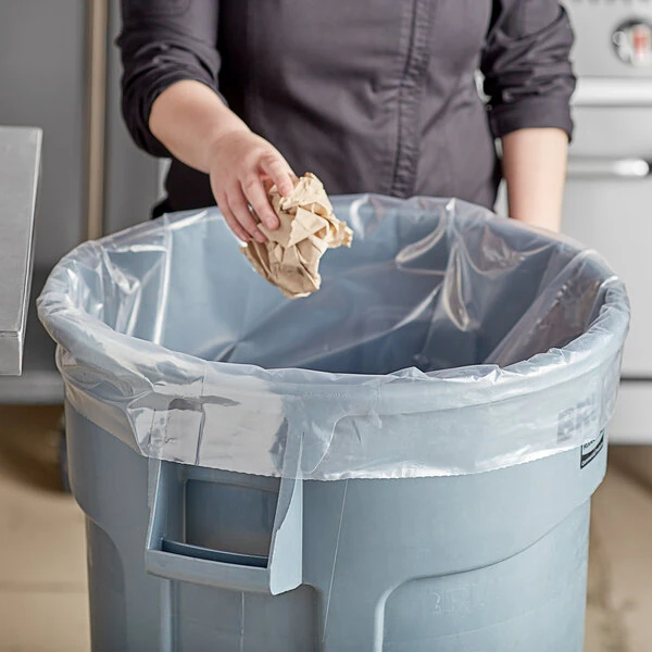 Choice 6 Mil 38" x 65" Low Density Heavy-Duty Clear Polyethylene Layflat Heavy Weight Can Liner - 50/Case