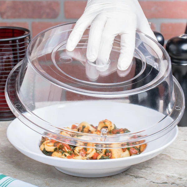 Carlisle 198707 9 13/16" to 10" Clear Polycarbonate Plate Cover - 12/Case