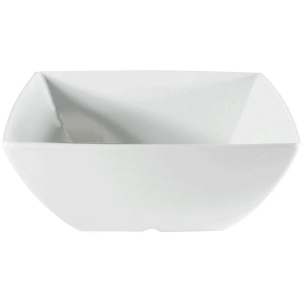 Thunder Group 69009WT Classic White 2.81 Qt. Square Melamine Bowl   - 12/Pack