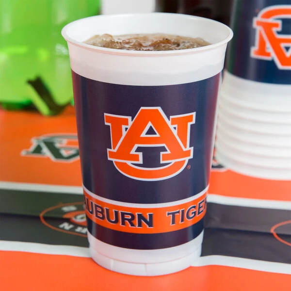 NCAA Team Logo Disposable Plastic Cups