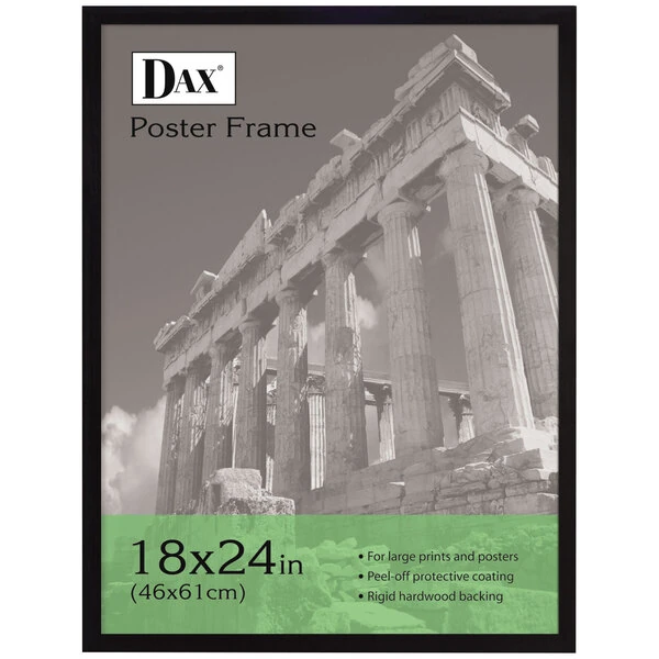 DAX 2860W2X 18" x 24" Black Flat Face Wood Poster Frame