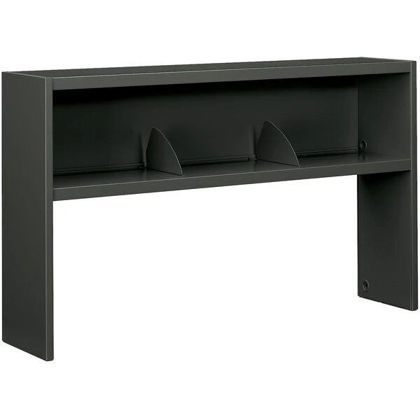 HON 386560NS 38000 Series Charcoal Steel Stack-On Open Shelf Hutch - 60" x 13 1/2" x 34 3/4"