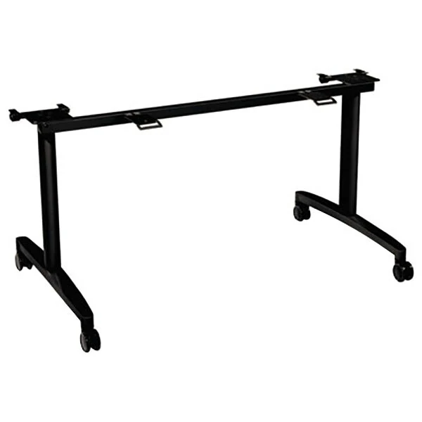 HON MFLIP30CP Huddle 51 5/8" x 23 1/2" x 28 3/8" Black Flip-Top Table Base for 30" Deep Tabletop