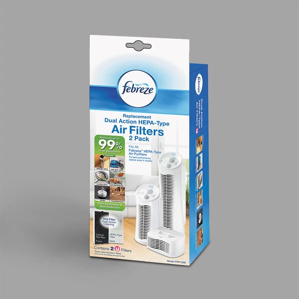 Febreze FRF102B Carbon / HEPA Filter for Air Purifiers - 2/Pack
