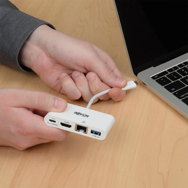 Tripp Lite U44406NHGUC Gen 1 White USB 3.1 USB-C to HDMI Adapter