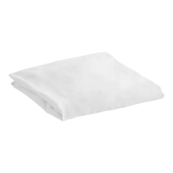 1888 Mills Dependability T-180 78" x 80" x 9" White King Size Cotton / Polyester Fitted Sheet - 12/Case
