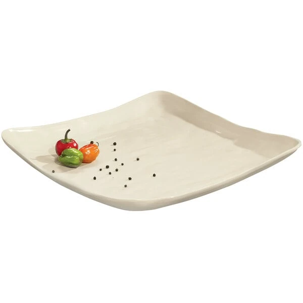 GET ML-143-IV New Yorker 16" Ivory Square Serving Platter