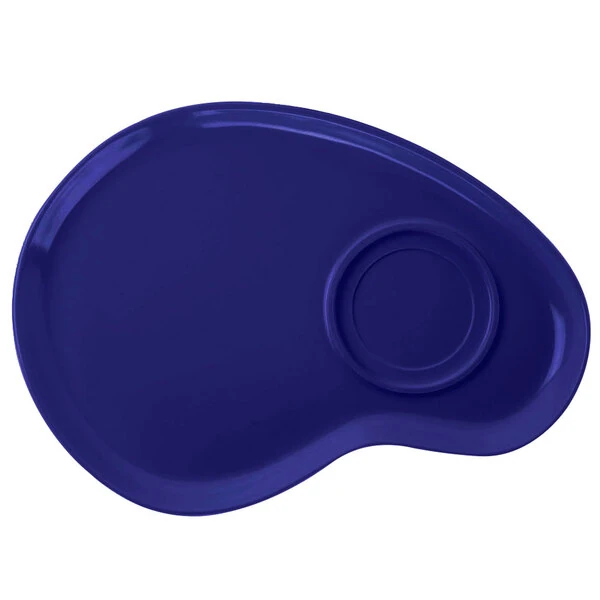 GET PP-976-CB Let's Party Cobalt Blue 12" Palette Plate - 12/Pack