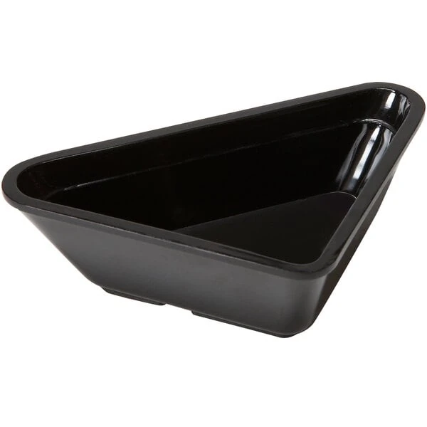 GET RM-202-BK 3 oz. Black Triangular Melamine Ramekin / Sauce Dish - 48/Case