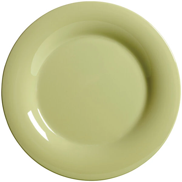 GET WP-10-AV Avocado Diamond Harvest 10 1/2" Wide Rim Plate - 12/Case