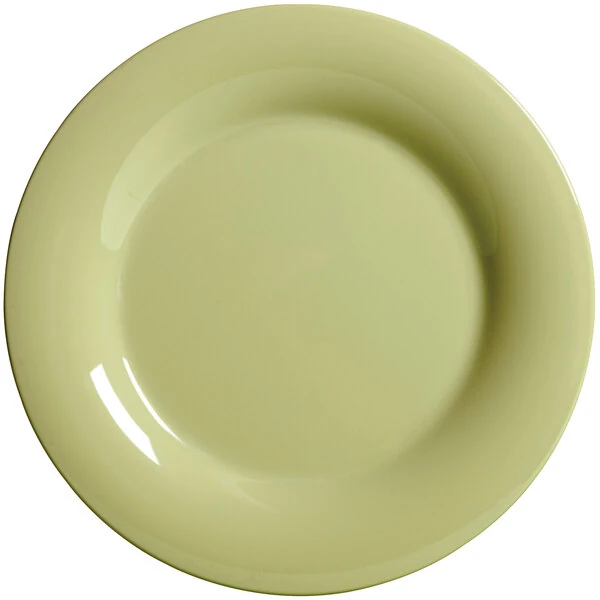 GET WP-6-AV Avocado Diamond Harvest 6 1/2" Wide Rim Plate - 48/Case