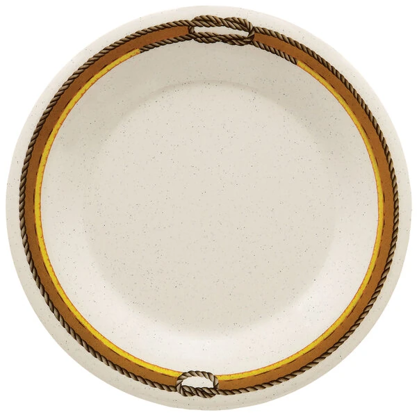 GET WP-6-RD 6 1/2" Diamond Rodeo Wide Rim Plate - 48/Case
