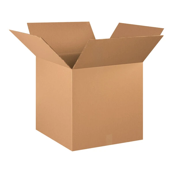 Lavex 20" x 20" x 20" Kraft Heavy-Duty 71 ECT Corrugated Double-Walled RSC Shipping Box - 10/Case