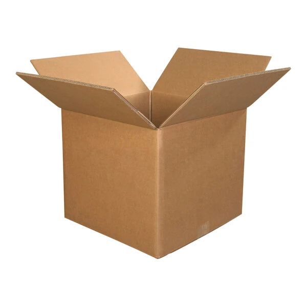 Lavex 16" x 16" x 16" Kraft Heavy-Duty 90 ECT Corrugated Triple-Walled RSC Shipping Box - 5/Case