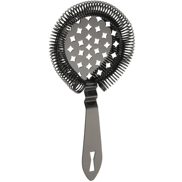 Barfly® M37037BK Classic 6 7/8" Gun Metal Black Hawthorne Strainer