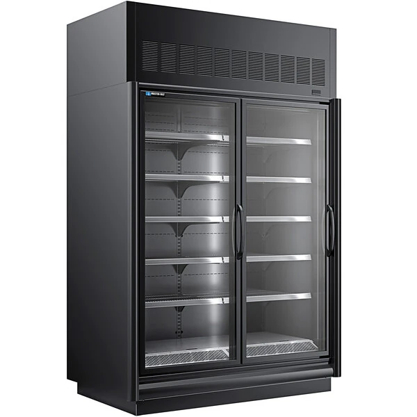 Black Merchandising Glass Door Refrigerators / Coolers