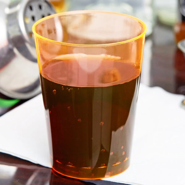 Orange Disposable Plastic Cups