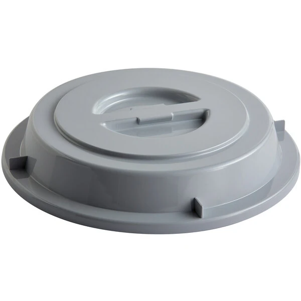 Schonwald Donna Senior 9 1/2" Gray PBT Plastic Round Plate Cover - 6/Case