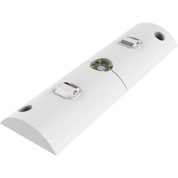 Impact Recovery Systems Tuff Curb 40" White High Performance Traffic Separator Curb with Red / White Reflectors TCBW-FR