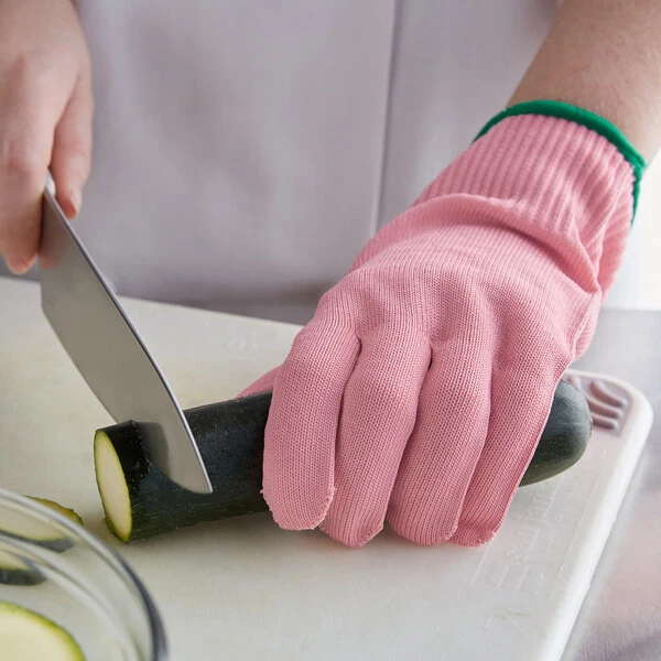 Mercer Culinary M33415PKM Millennia Colors® Pink A4 Level Cut-Resistant Glove - Medium