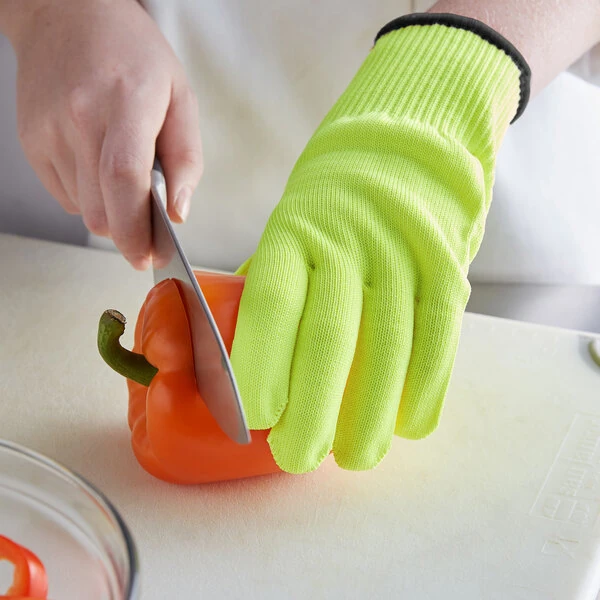 Mercer Culinary M33415YL1X Millennia Colors® Yellow A4 Level Cut-Resistant Glove - Extra Large
