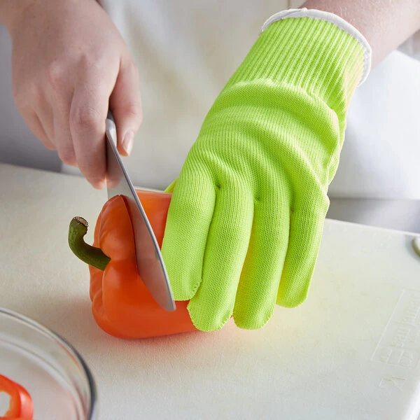 Mercer Culinary M33415YLL Millennia Colors® Yellow A4 Level Cut-Resistant Glove - Large