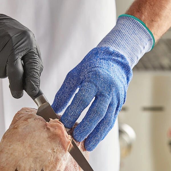 Mercer Culinary M33416BLM Millennia Fit® Blue A4 Level Cut-Resistant Glove - Medium