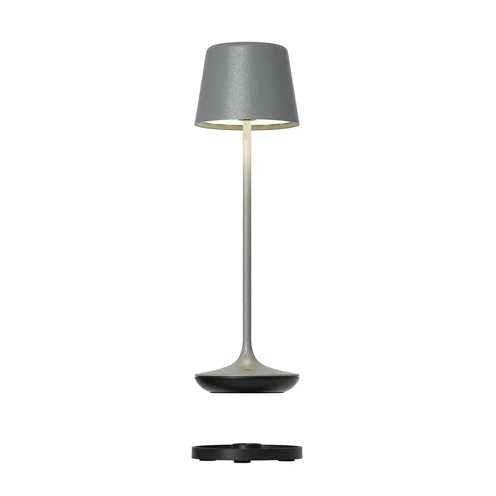 Leonardo, Table Lamp, 25 cm Height, Grey