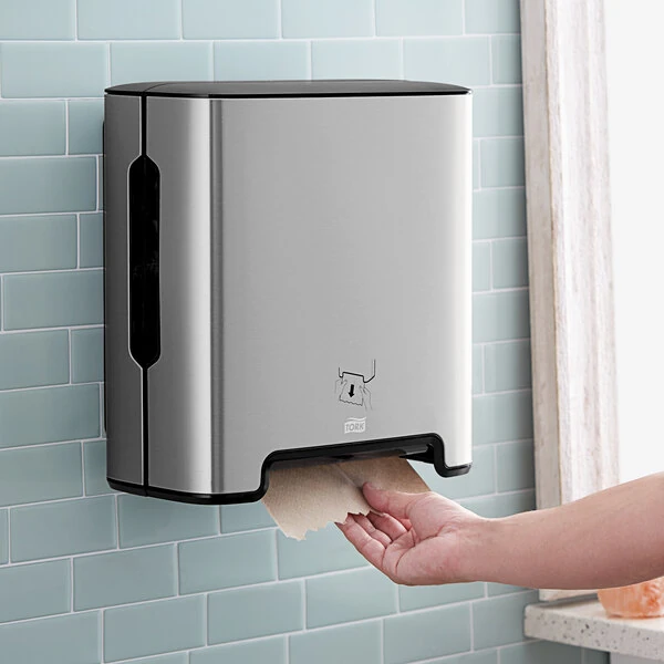Tork Image Matic 461002 Stainless Steel Wall-Mount Manual Paper Towel Dispenser H1