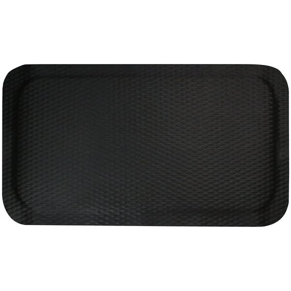 M+A Matting Hog Heaven 3' Black Customizable Length Anti-Fatigue Mat 422030100 - 7/8" Thick