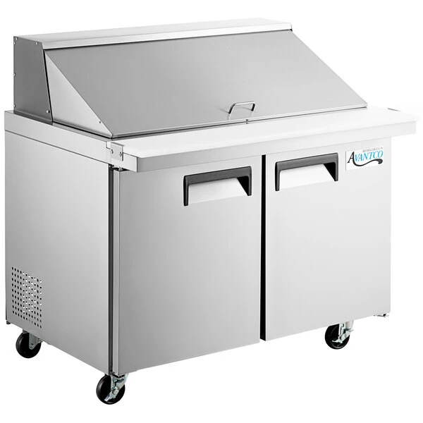 Avantco APT-48M-HC 47" 2 Door Mega Top Refrigerated Sandwich Prep Table - Outlet