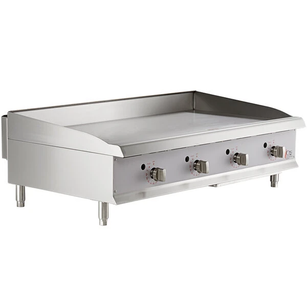 Cooking Performance Group GT-CPG-48-NL 48" Gas Countertop Griddle with Flame Failure Protection and Thermostatic Controls - 120,000 BTU - Outlet