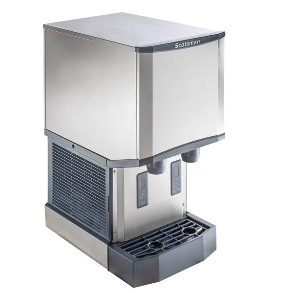 Scotsman HID312AX-1A Meridian® Air-Cooled Countertop Nugget Ice Machine and Water Dispenser with Hands-Free Dispensing - 12 lb. Bin Capacity - Outlet