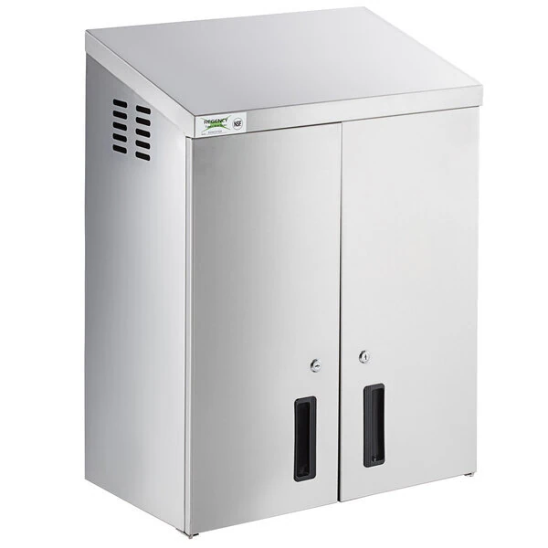 Scratch and Dent Regency 24" Stainless Steel Wall Cabinet with Hinged Doors