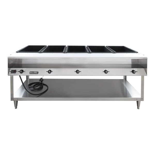 Scratch and Dent Vollrath 38119 ServeWell® Electric Five Pan Hot Food Table 208/240V - Sealed Well