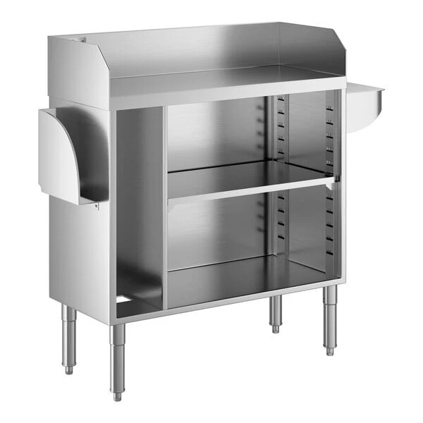 Scratch and Dent Regency 36" Stainless Steel Bussing / Waitress Station with Pan Holder